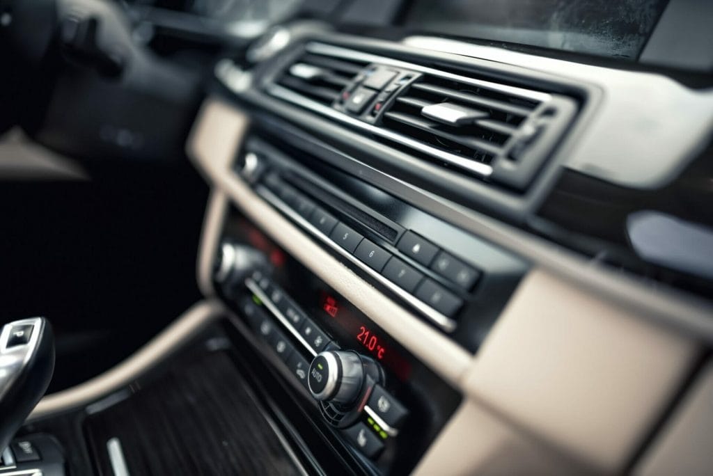 car ventilation system and air conditioning - details and controls of modern car